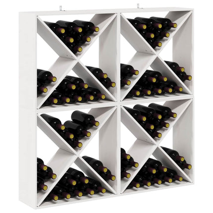 Vinställ 4 st Vit 62 x 25 x 62 cm Massiv furu