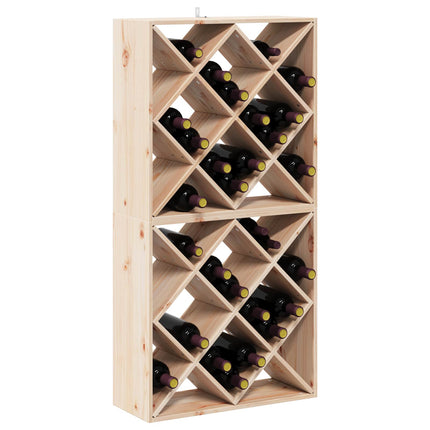 Vinställ 2 pcs Naturfärg 62 x 25 x 62 cm Massiv furu