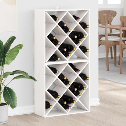 Vinställ 2 pcs Vit 62 x 25 x 62 cm Massiv furu