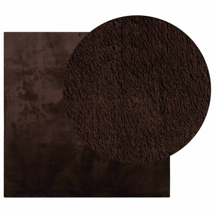 Mellanhög mjuk och tvättbar matta HUARTE Brun 200 x 200 cm