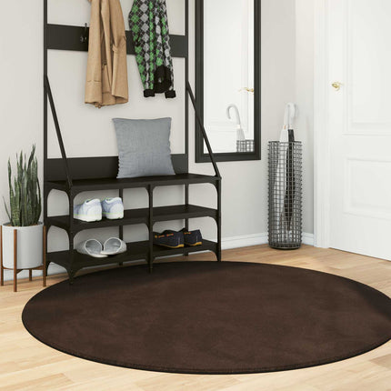 Mellanhög mjuk och tvättbar matta HUARTE Brun Ø 160 CM