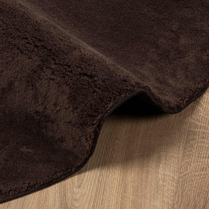 Mellanhög mjuk och tvättbar matta HUARTE Brun Ø 200 CM