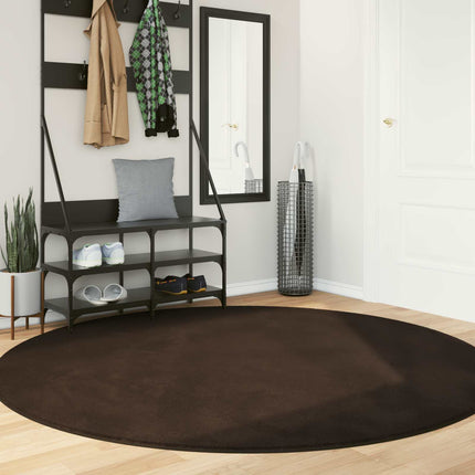 Mellanhög mjuk och tvättbar matta HUARTE Brun Ø 200 CM