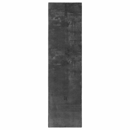 Mellanhög mjuk och tvättbar matta HUARTE Antracit 80 x 500 cm