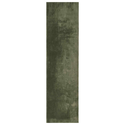 Mellanhög mjuk och tvättbar matta HUARTE Skoggrön 500 x 80 cm