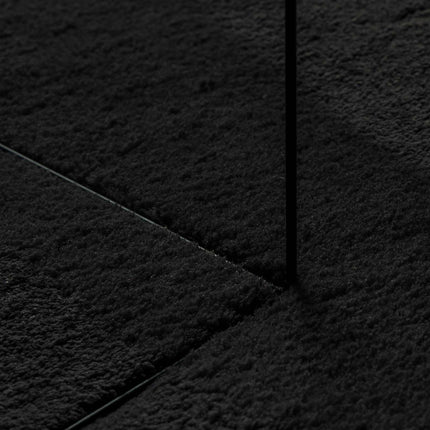 Mellanhög mjuk och tvättbar matta HUARTE Svart 300 x 80 cm