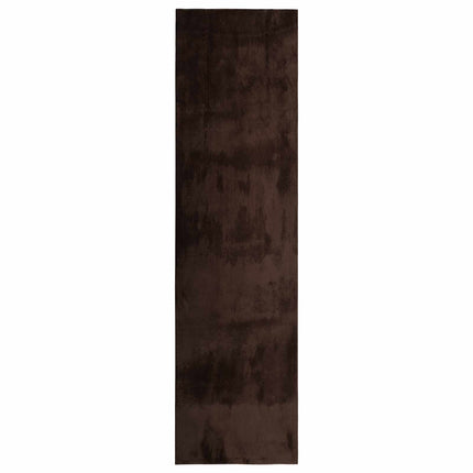 Mellanhög mjuk och tvättbar matta HUARTE Brun 1000 x 80 cm