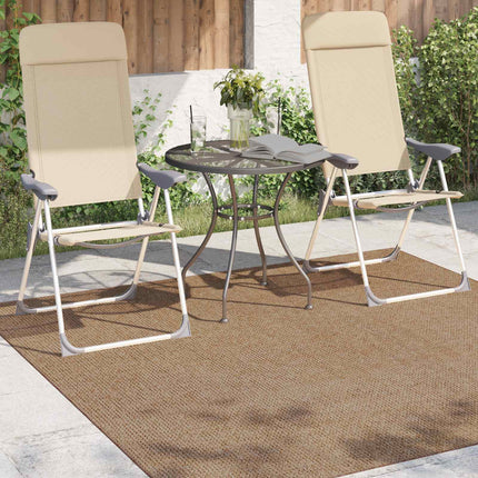 Områdesmattor Fyrkantig AGIRA Naturfärg 120 x 120 cm Polyester