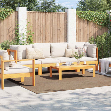 Områdesmattor Fyrkantig AGIRA Naturfärg 240 x 240 cm Polyester
