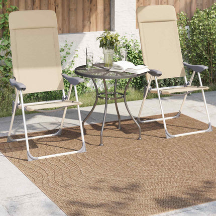 Områdesmattor Moiré AGIRA Naturfärg 120 x 120 cm Polyester