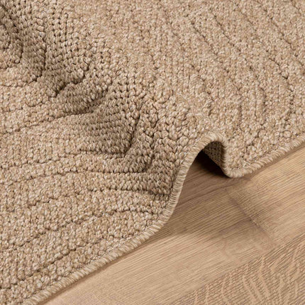 Områdesmattor Moiré AGIRA Naturfärg 200 x 200 cm Polyester