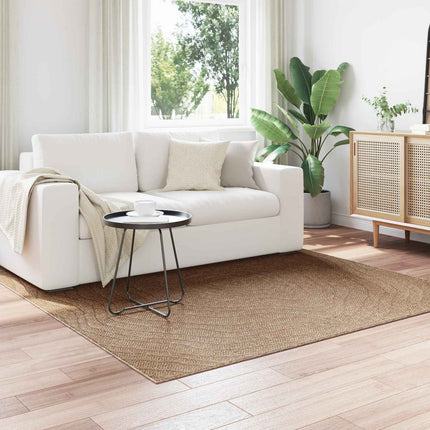 Områdesmattor Moiré AGIRA Naturfärg 200 x 200 cm Polyester