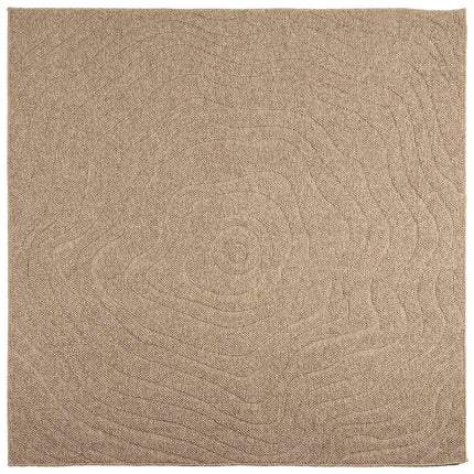 Områdesmattor Moiré AGIRA Naturfärg 200 x 200 cm Polyester