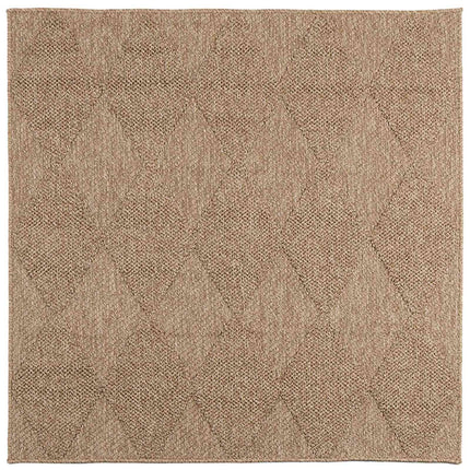 Områdesmattor Fyrkantig AGIRA Naturfärg 120 x 120 cm Polyester