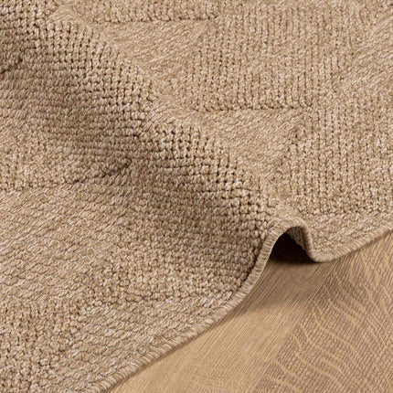 Områdesmattor Fyrkantig AGIRA Naturfärg 200 x 200 cm Polyester