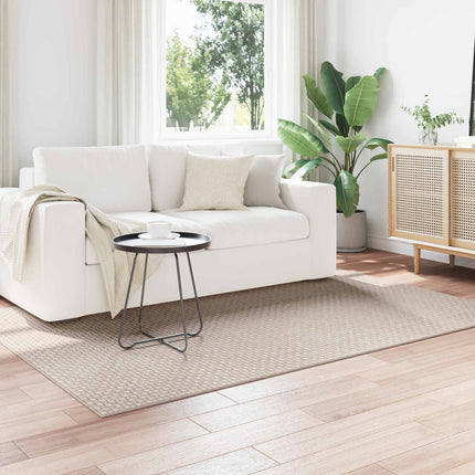 Områdesmattor Rektangulär FARO Kräm 170 x 120 cm Polyester