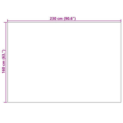 Områdesmattor Rektangulär FARO Kräm 230 x 160 cm Polyester
