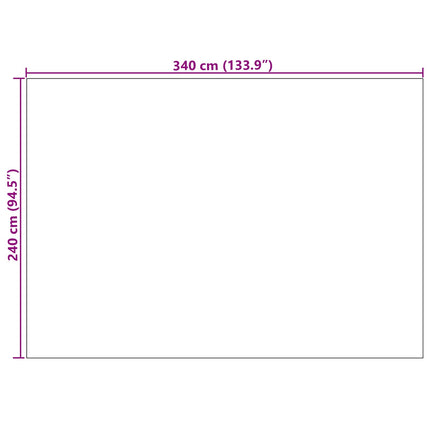 Områdesmattor Rektangulär FARO Kräm 340 x 240 cm Polyester