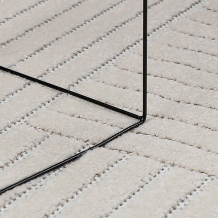 Områdesmattor Rektangulär PALMERAS Kräm 200 x 80 cm Polyester