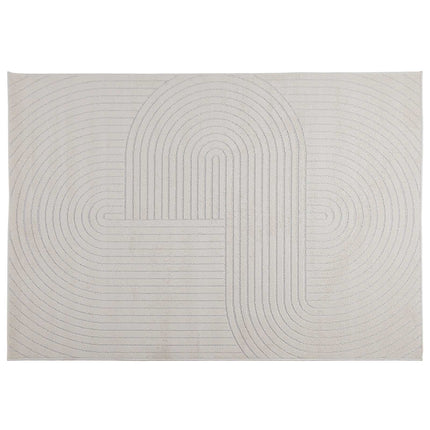 Områdesmattor Rektangulär PALMERAS Kräm 200 x 140 cm Polyester