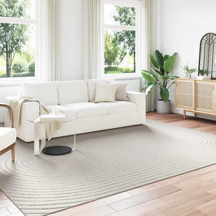 Områdesmattor Rektangulär PALMERAS Kräm 340 x 240 cm Polyester