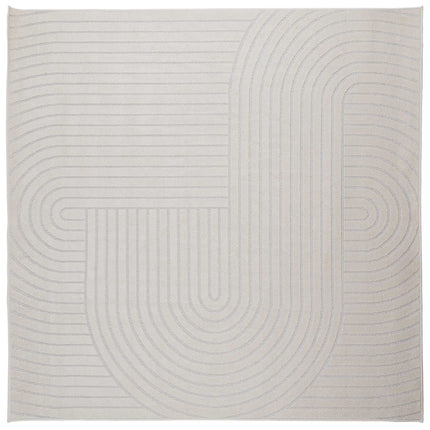 Områdesmattor Fyrkantig PALMERAS Kräm 120 x 120 cm Polyester