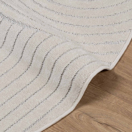 Områdesmattor Rund PALMERAS Kräm Ø 120 CM Polyester