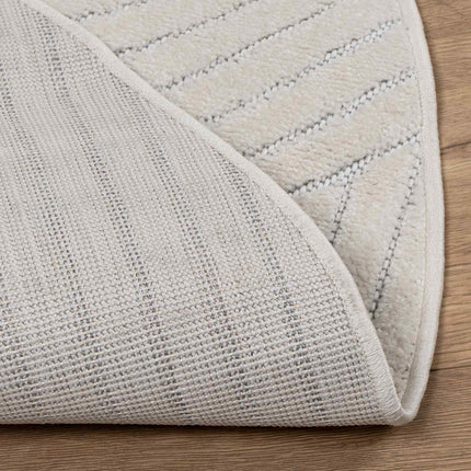 Områdesmattor Rund PALMERAS Kräm Ø 200 CM Polyester