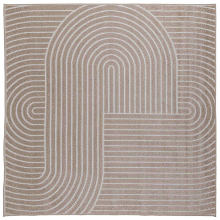 Områdesmattor Fyrkantig PALMERAS Beige 120 x 120 cm Polyester