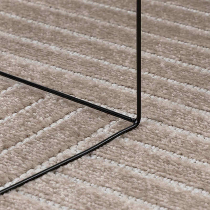 Områdesmattor Rund PALMERAS Beige Ø 200 CM Polyester
