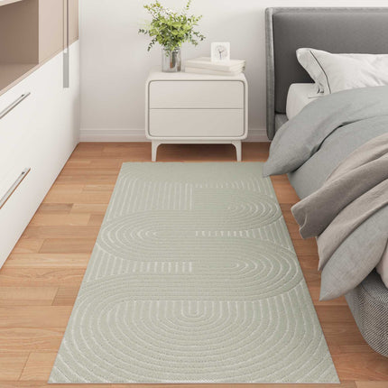Områdesmattor Rektangulär PALMERAS Grön 80 x 150 cm Polyester