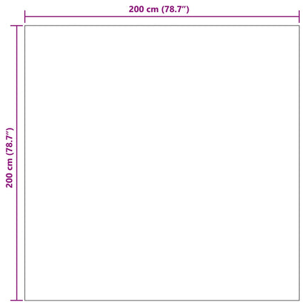 Områdesmattor Fyrkantig PALMERAS Grön 200 x 200 cm Polyester