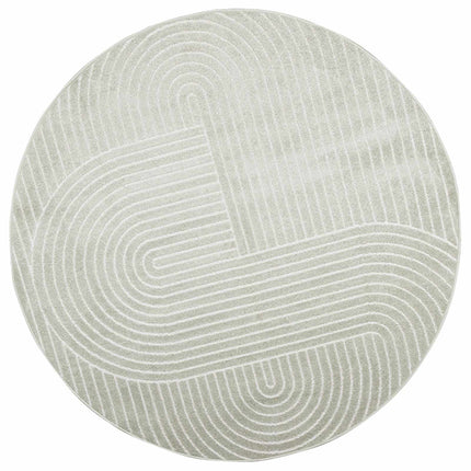 Områdesmattor Rund PALMERAS Grön Ø 200 CM Polyester
