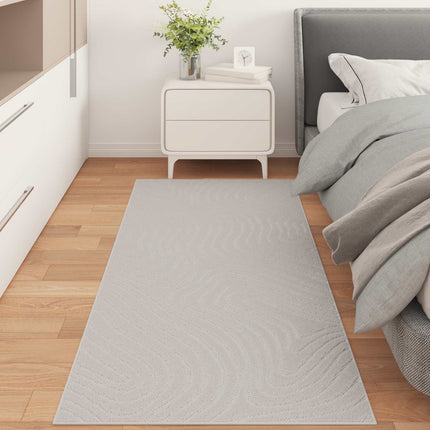Områdesmattor Rektangulär PALMERAS Kräm 200 x 80 cm Polyester