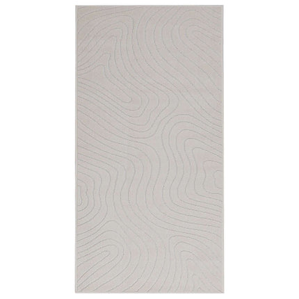 Områdesmattor Rektangulär PALMERAS Kräm 200 x 80 cm Polyester