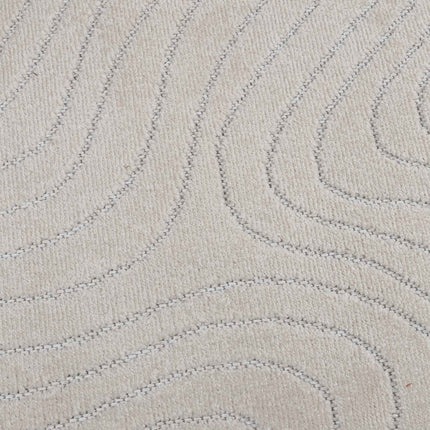 Områdesmattor Rektangulär PALMERAS Kräm 280 x 200 cm Polyester