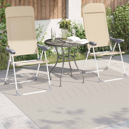 Områdesmattor Fyrkantig PALMERAS Kräm 120 x 120 cm Polyester