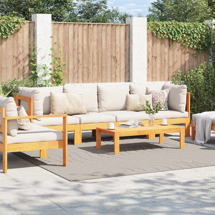 Områdesmattor Fyrkantig PALMERAS Kräm 240 x 240 cm Polyester