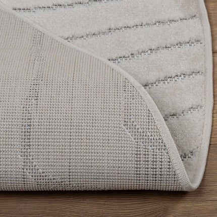 Områdesmattor Rund PALMERAS Kräm Ø 160 CM Polyester