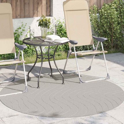 Områdesmattor Rund PALMERAS Kräm Ø 160 CM Polyester