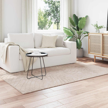 Områdesmattor Rektangulär PALMERAS Beige 140 x 200 cm Polyester