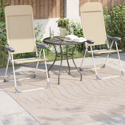 Områdesmattor Fyrkantig PALMERAS Beige 120 x 120 cm Polyester