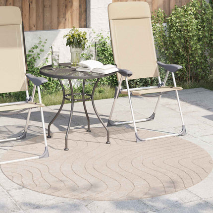 Områdesmattor Rund PALMERAS Beige Ø 200 CM Polyester