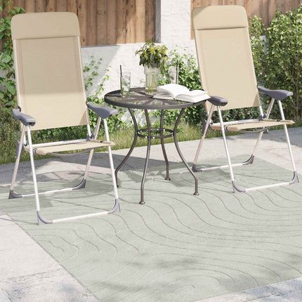 Områdesmattor Fyrkantig PALMERAS Grön 120 x 120 cm Polyester