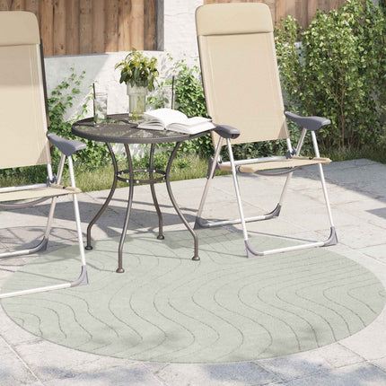 Områdesmattor Rund PALMERAS Grön Ø 160 CM Polyester