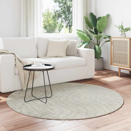 Områdesmattor Rund PALMERAS Grön Ø 200 CM Polyester