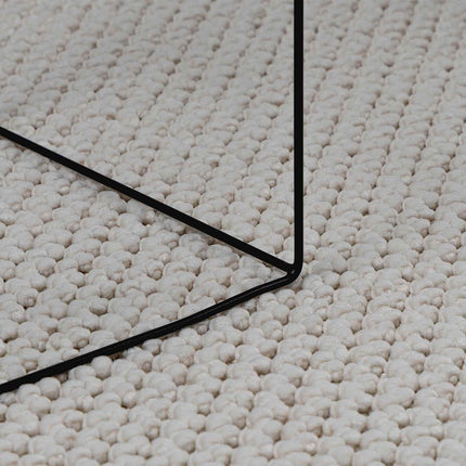 Områdesmattor Rund LUGO Kräm Ø 200 CM Polyester