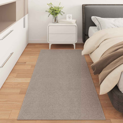 Områdesmattor Rektangulär LUGO Taupe 80 x 200 cm Polyester