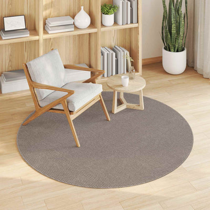 Områdesmattor Rund LUGO Taupe Ø 160 CM Polyester