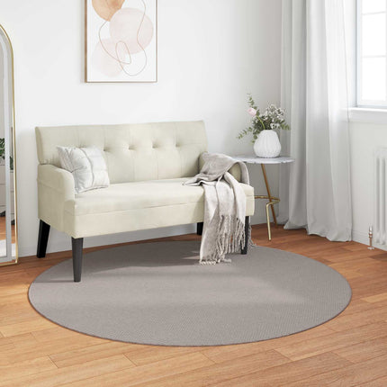 Områdesmattor Rund LUGO Kräm och Taupe Ø 160 CM Polyester